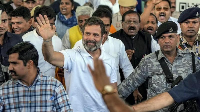 Rahul Gandhi released from Barakhamba Road police station after detention near Jantar Mantar Rahul Gandhi released from Barakhamba Road police station after detention near Jantar Mantar