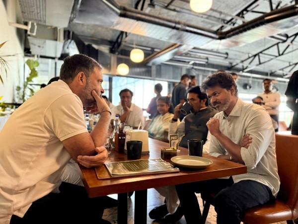 Rahul Gandhi, Vijay meet in Chennai, then head out for coffee and tiramisu