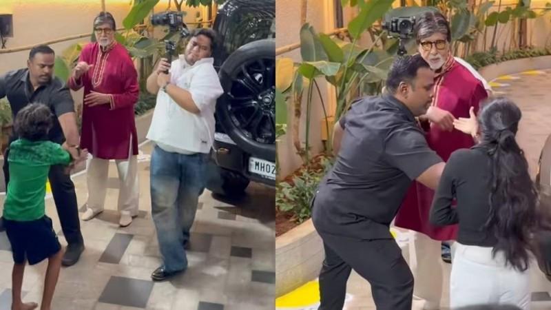Amitabh Bachchan ignores young fans who breached security to shake hands with him on his birthday; gets trolled