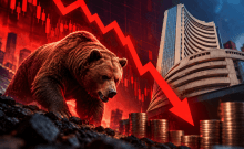 Sensex drops 548 points, Nifty slips below 22,400 as FMCG, PSU Bank stocks drag