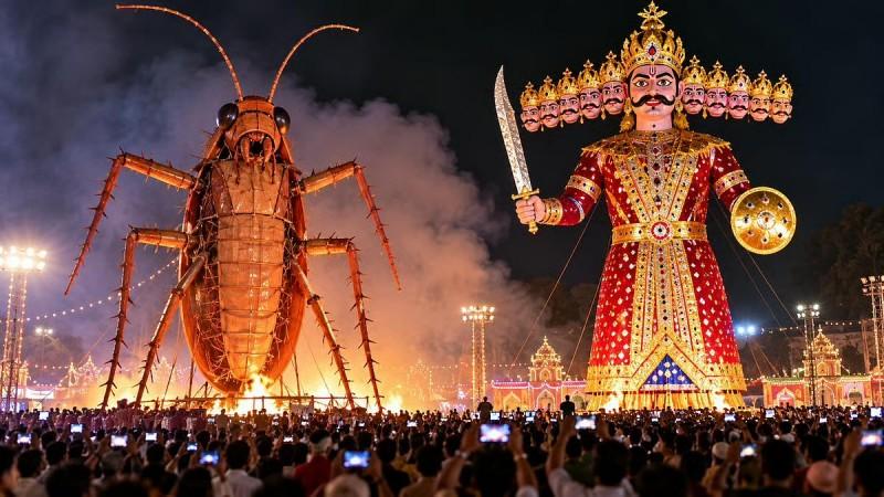 Delhi Ramlila to burn 30-foot 'cockroach' effigy alongside Ravan