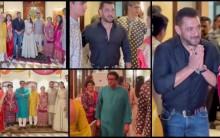 Salman Khan greets guests with namaste, poses with Eknath Shinde, Raj Thackeray at Shaina NC's daughter's engagement ceremony