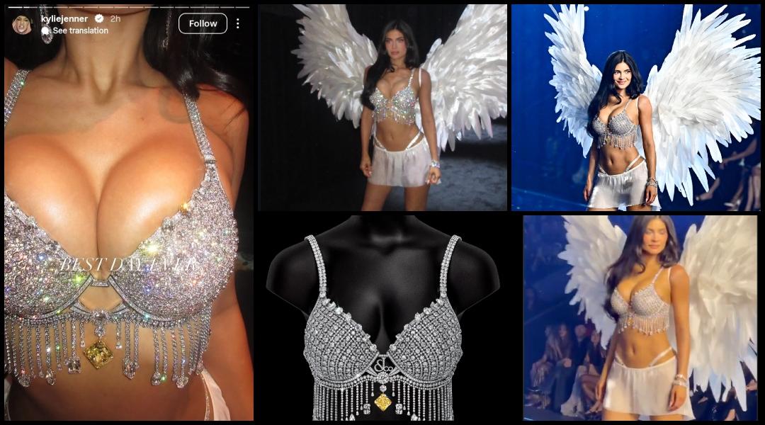 Kylie Jenner wears Rs 210 crore diamond bra, lacy lingerie at Victoria's Secret runway show