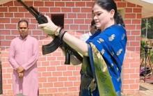 IPS officer Ankita Sharma fires multiple rounds from AK-47 during Dussehra celebrations; viral video