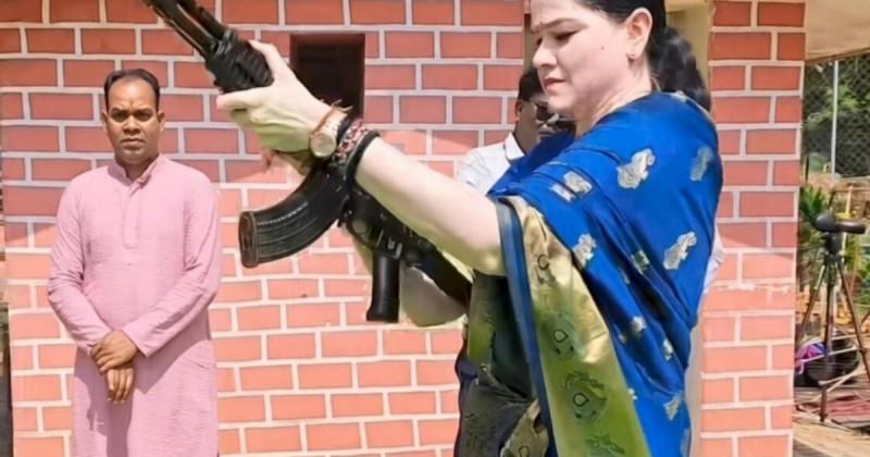 IPS officer Ankita Sharma fires multiple rounds from AK-47 during ...