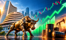 Sensex jumps over 370 points and Nifty crosses 22,700 amid strong buying in IT shares, Indian stock markets gain