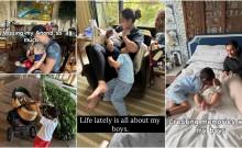 Sonam Kapoor feeds younger son Rudralok milk, Vayu kisses baby brother in heartwarming family moments