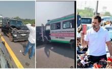 Rahul Gandhi's convoy vehicles collide on Purvanchal Expressway; Congress leader safe, several injured