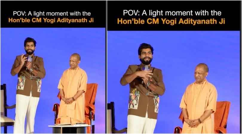 Comedian Harsh Gujral touches Yogi Adityanath's feet, cracks crime joke at UP event [watch]