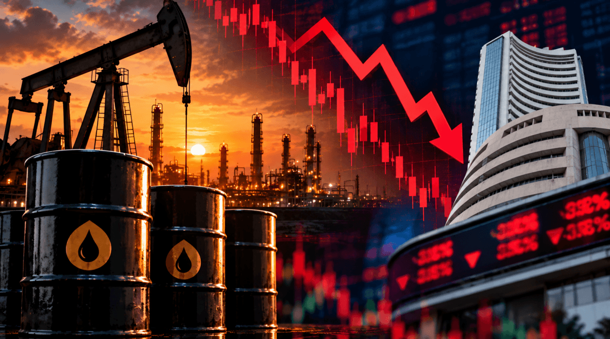 Nifty, Sensex post sharp losses amid elevated crude oil prices