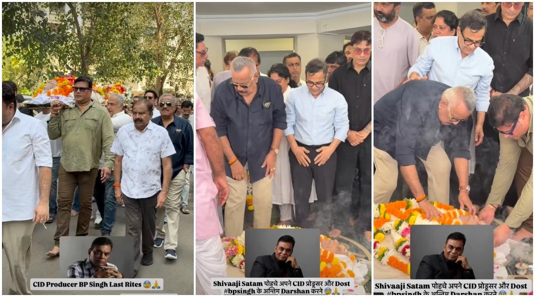 BP Singh dies: Dayanand Shetty shoulders bier, Shivaji Satam cries, entire CID cast attends last rites; see heartbreaking visuals