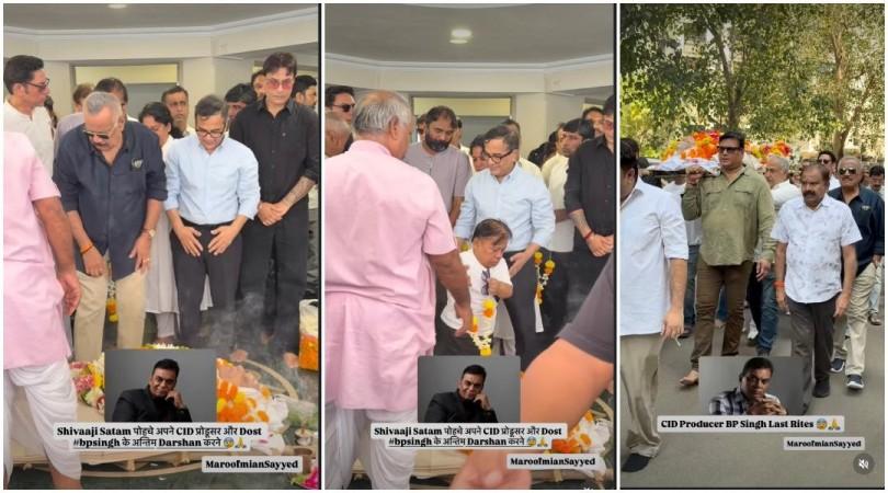 BP Singh dies: Dayanand Shetty shoulders bier, Shivaji Satam cries, entire CID cast attends last rites; see heartbreaking visuals