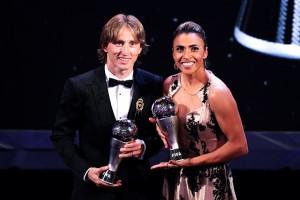 The Best Fifa Football Awards,Football,Luka Modric,Fifa,Croatia,Mohamed Salah,Sport,Luka Modric Fifa Player of the Year Award,Marta of Orland Pride