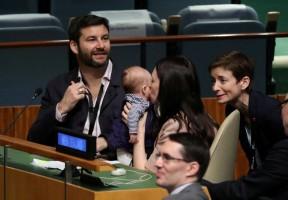 PM Jacinda Ardern,Jacinda Ardern,New zealand PM Jacinda Ardern,Jacinda Ardern with baby Neve,baby Neve,UN general assembly