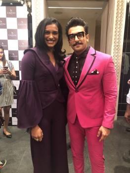 P.V. Sindhu with Ranveer Singh