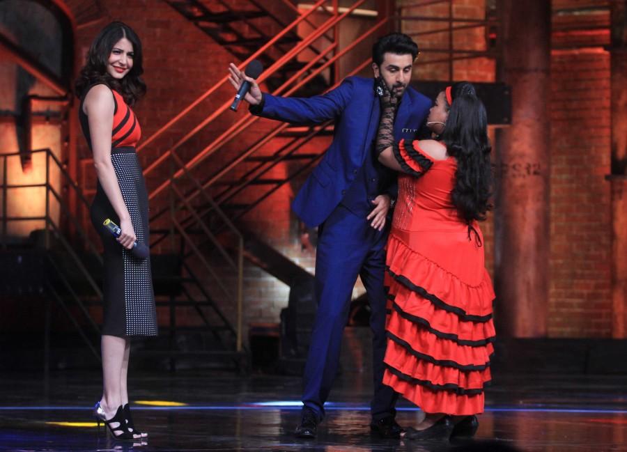 Ranbir Kapoor, Anushka Sharma, Bharti Bombay Velvet,Bombay Velvet promotions,India's Got Talent,Ranbir Kapoor,anushka sharma,Karan Johar,Malaika Arora Khan,photos