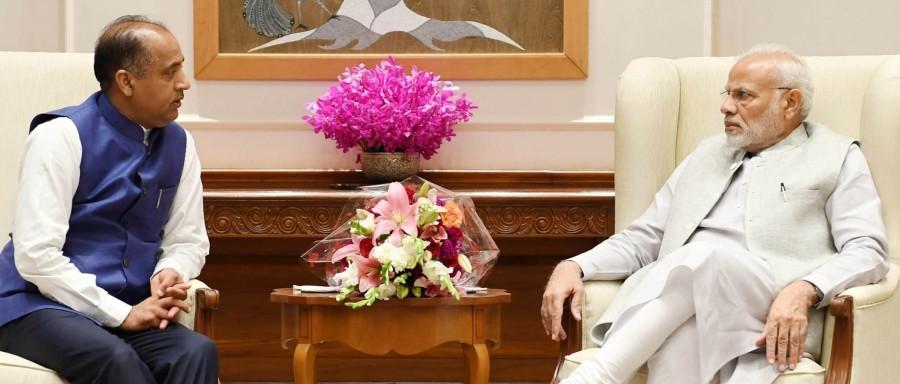 Himachal CM Jai Ram Thakur with Narendra Modi Himachal CM Jai Ram Thakur,CM Jai Ram Thakur,CM Jai Ram Thakur meets Narendra Modi,Ram Thakur meets Narendra Modi,PM Narendra Modi