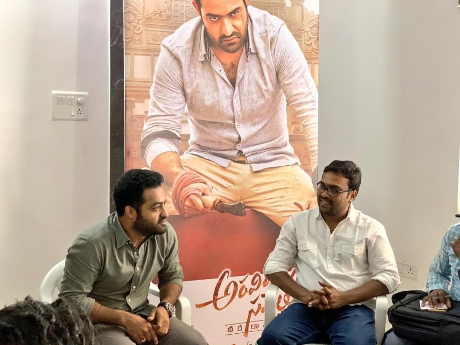 Aravindha Sametha promotion: Jr NTR interacts with media Jr NTR,actor Jr NTR,Aravinda Sametha Veera Raghava,Aravinda Sametha,Jr NTR interacts with media,Jr NTR promotes Aravinda Sametha,Aravinda Sametha promotion,Aravinda Sametha promotion pics,Aravinda Sametha promotion images,Aravinda Sametha promotion stills