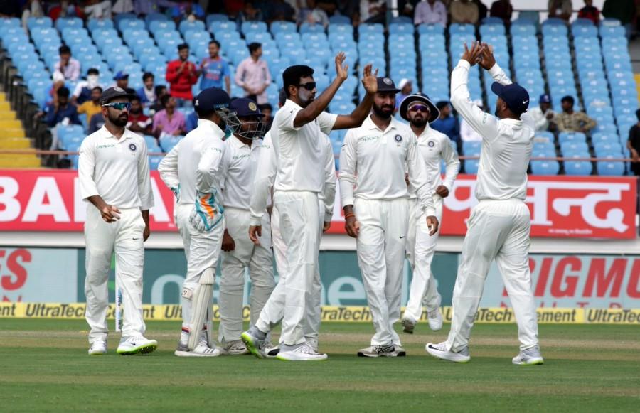 Ravichandran Ashwin stars as India stay on course for massive win against WI Ravichandran Ashwin,India beats West Indies,India trash West Indies,India massive win against WI
