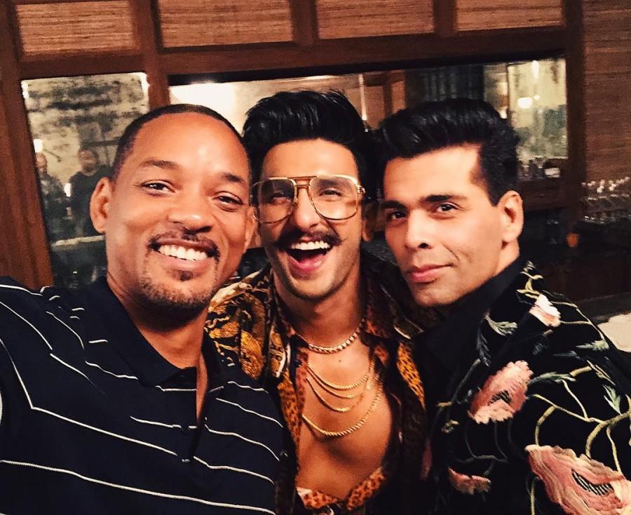 Will Smith with Ranveer Singh and Karan Johar Will Smith,Will Smith with Karan Johar and Ranveer Singh,Will Smith with Karan Johar,Will Smith with Ranveer Singh,Karan Johar,Ranveer Singh,Will Smith in India