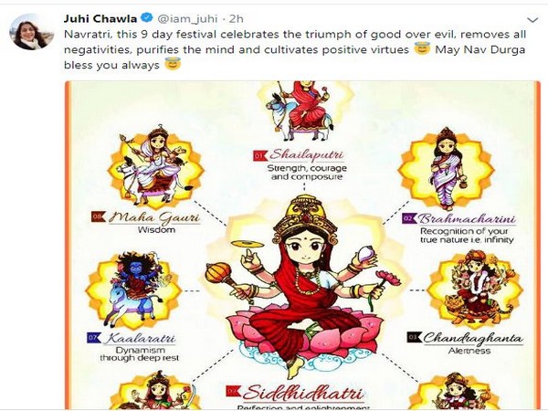 Juhi Chawla Navaratri,Navaratri wishes,Sushmita Sen,Shilpa Shetty,Juhi Chawla,Preity Zinta,Navaratri quotes,Navaratri sms,navaratri greetings,Navaratri pics,Navaratri images,Navaratri stills,Navaratri pictures,Navaratri photos