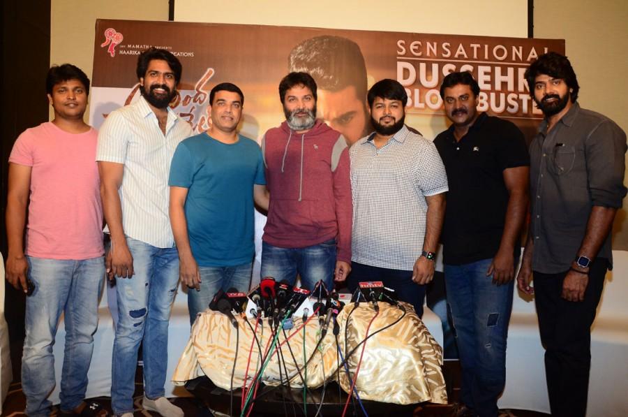 Celebs at Aravinda Sametha success meet Sunil,Naveen Nooli,Trivikram Srinivas,Dil Raju,Aravinda Sametha,Aravinda Sametha success meet,Aravinda Sametha success meet pics,Aravinda Sametha success meet images,Aravinda Sametha success meet photos,Aravinda Sametha success meet pictures