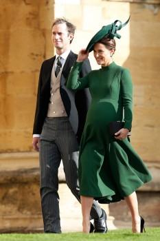 Pippa Middleton flaunts baby bump at Princess Eugenie's royal wedding