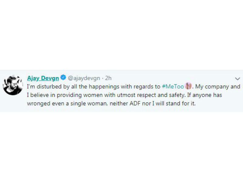 Ajay Devgn Ajay Devgn,Farhan Akhtar,Taapsee Pannu,Emraan Hashmi,Sexual harassment,#MeToo,Sajid Khan,Housefull 4,nana patekar,Tanushree Dutta Nana Patekar