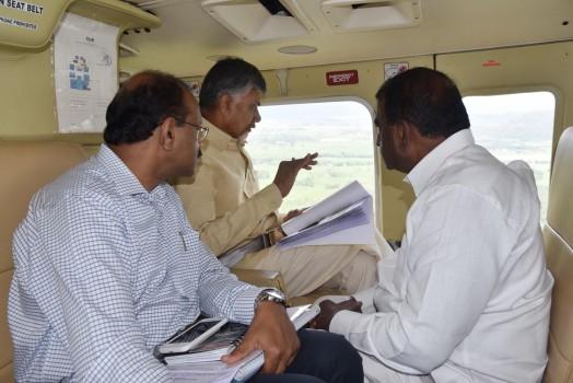 AP CM Chandrababu Naidu Conduct aerial survey in Cyclone affected areas