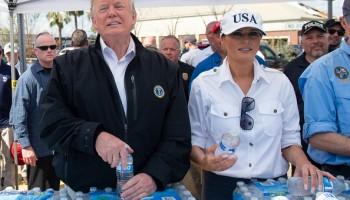 Melania Trump,Donald Trump,Donald Trump surveys Florida,First Lady Melania Trump,Okaloosa County