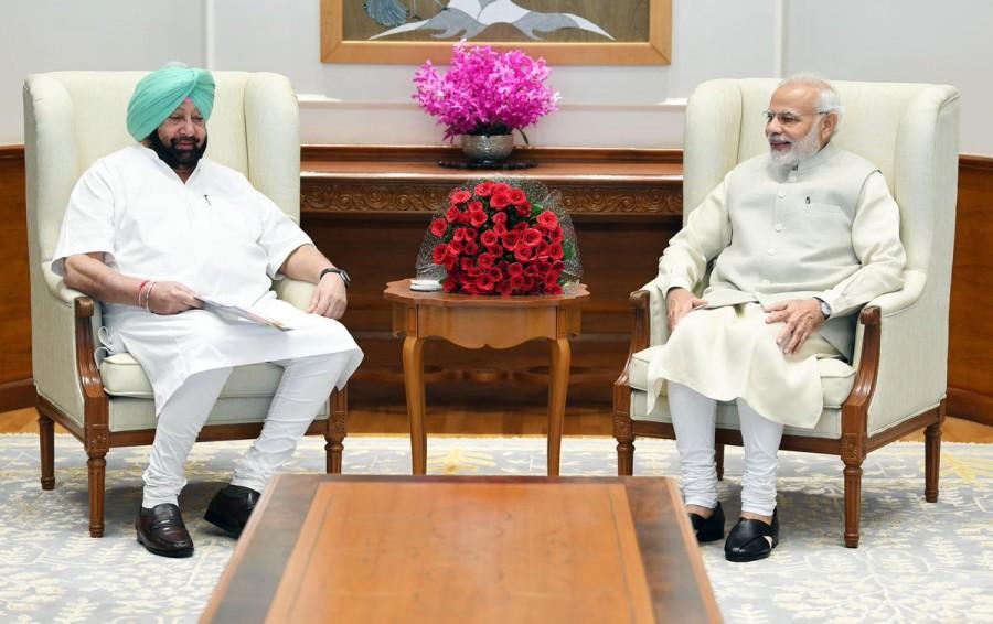 Amarinder Singh meets PM Narendra Modi Stubble burning,Amarinder Singh,CM Amarinder Singh,Amarinder Singh meets Modi,Amarinder Singh meets Narendra Modi,Narendra Modi