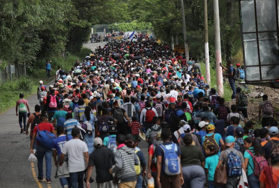 Honduran migrants march through Guatemala to seek refuge in the U.S ...