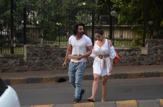 Kim Sharma spotted with rumoured boyfriend Harshvardhan Rane