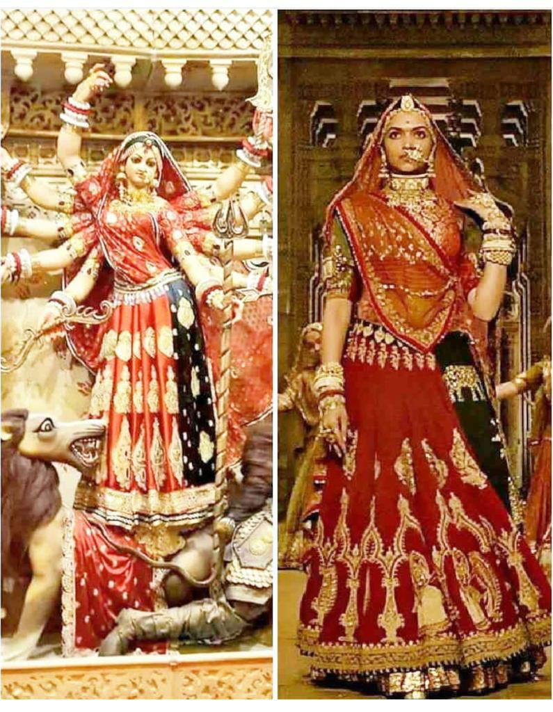 Padmaavat: Durga Devi idols inspired from Deepika Padukone's look Padmaavat,Padmaavat Durga Devi,Durga Devi,Deepika Padukone's Durga Devi,Deepika Padukone,Navratri,Durga Devi idols