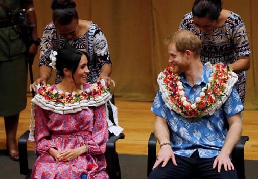 Prince Harry, Duke of Sussex and Meghan visit the University of the South Pacific