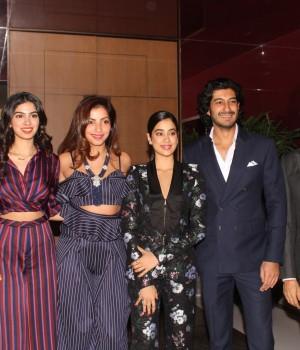 Boney Kapoor along with his daughters Janhvi Kapoor and Khushi Kapoor