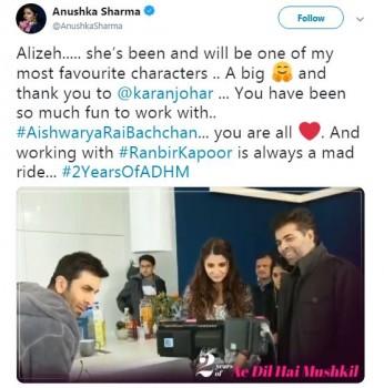 Karan Johar, Anushka Sharma get nostalgic on 2 years of 'ADHM'