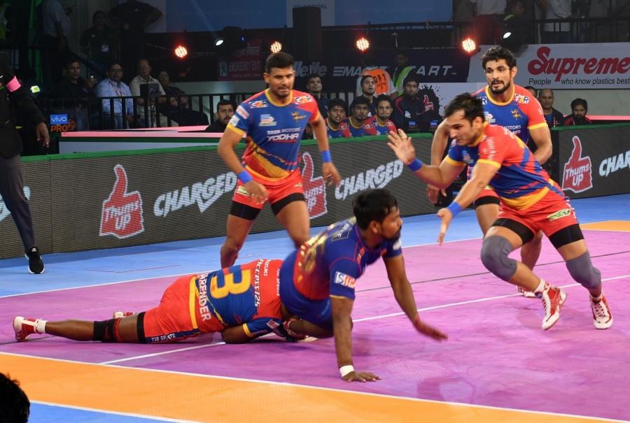 Pro Kabaddi League: UP Yoddha beat Dabang Delhi 38-36 Pro Kabaddi League,Pro Kabaddi League 2018,UP Yoddha beat Dabang Delhi,UP Yoddha vs Dabang Delhi,UP Yoddha,Dabang Delhi