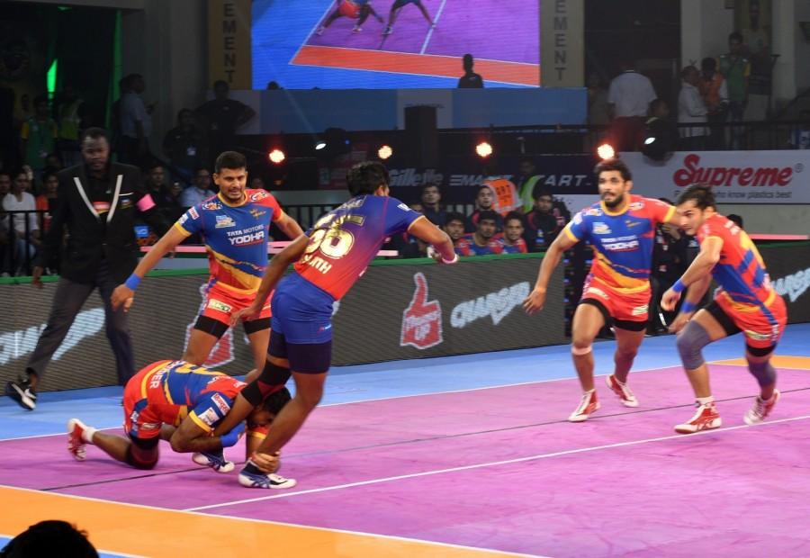 Pro Kabaddi League: UP Yoddha beat Dabang Delhi 38-36 Pro Kabaddi League,Pro Kabaddi League 2018,UP Yoddha beat Dabang Delhi,UP Yoddha vs Dabang Delhi,UP Yoddha,Dabang Delhi