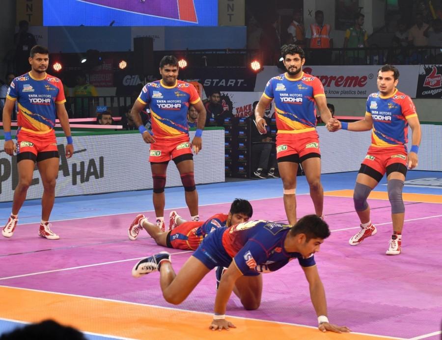 Pro Kabaddi League: UP Yoddha beat Dabang Delhi 38-36 Pro Kabaddi League,Pro Kabaddi League 2018,UP Yoddha beat Dabang Delhi,UP Yoddha vs Dabang Delhi,UP Yoddha,Dabang Delhi