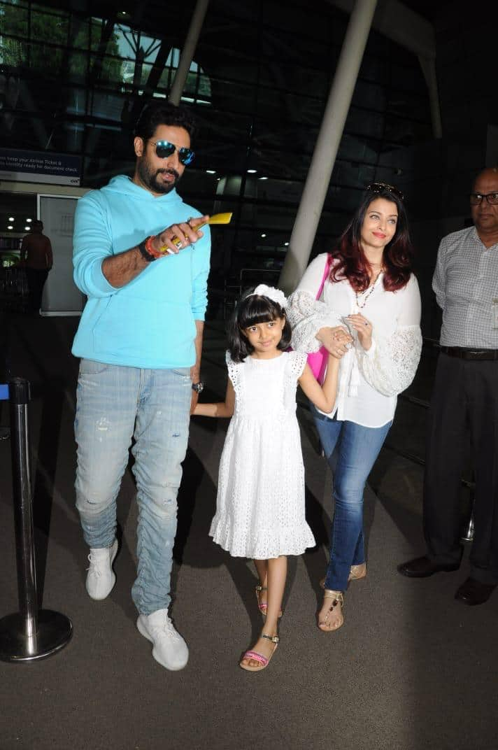 Aishwarya, Abhishek Bachchan return from their Goa vacation with daughter  Aaradhya. See pics, video