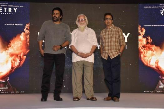 R Madhavan, Ananth Mahadevan and Nambi Narayanan at Rocketry - The Nambi Effect teaser launch