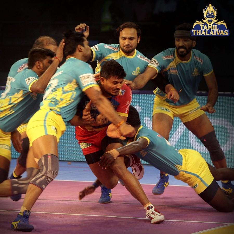 Pro Kabaddi League 2018: Tamil Thalaivas beat UP Yoddha by 46-24 Pro Kabaddi League,Pro Kabaddi League 2018,Tamil Thalaivas beat UP Yoddha,Tamil Thalaivas,UP Yoddha