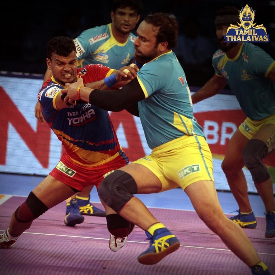 Pro Kabaddi League 2018: Tamil Thalaivas beat UP Yoddha by 46-24 Pro Kabaddi League,Pro Kabaddi League 2018,Tamil Thalaivas beat UP Yoddha,Tamil Thalaivas,UP Yoddha