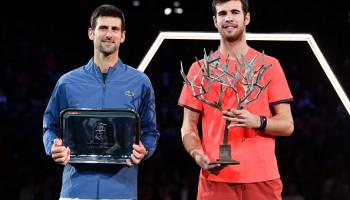 Karen Khachanov,Novak Djokovic,Karen Khachanov beats Novak Djokovic,Paris Masters crown,Paris Masters title,Paris Masters 2018