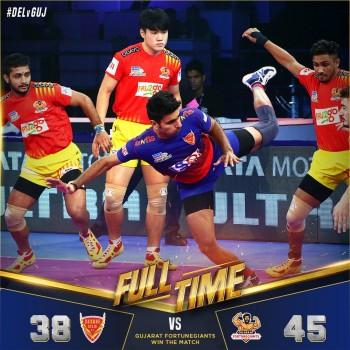 Pro Kabaddi League 2018: Gujarat Fortunegiants defeat Dabang Delhi 45-38