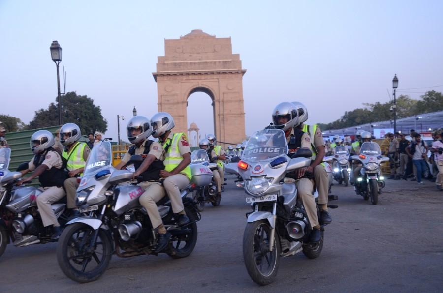 Rajnath Singh flags off "Raftaar" Motorcycle Patrols of Delhi Police Rajnath Singh,Union Home Minister Rajnath Singh,Raftaar,Raftaar Motorcycle Patrols,Motorcycle Patrols