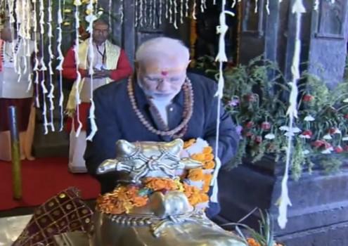 PM Narendra Modi offers prayers at Kedarnath shrine on Diwali