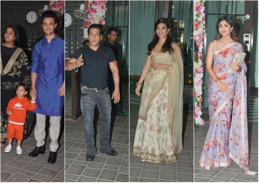 Celebs at Arpita Khan's Diwali bash Arpita Khan Diwali bash,celebs at Arpita Khan Diwali bash,Arpita Khan Diwali bash pics,Arpita Khan Diwali bash images,Salman Khan,Jacqueline Fernandez,Shilpa Shetty,Sonakshi Sinha,Riteish Deshmukh