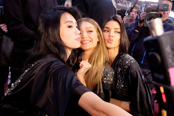 Ming Xi with Gigi Hadid and Bella Hadid Gigi and Bella Hadid,Gigi Hadid and Bella Hadid,Gigi Hadid,Bella Hadid,Victorias Secret Fashion Show,celebs at Victorias Secret Fashion Show